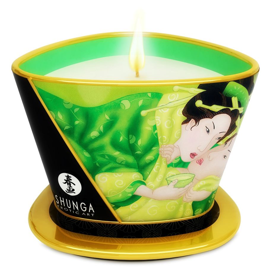 SHUNGA – MINI CARESSE À LA BOUGIE DE MASSAGE T VERT 170 ML