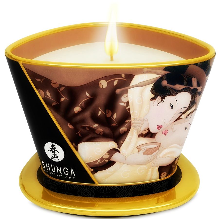 SHUNGA – BOUGIE DE MASSAGE AU CHOCOLAT MINI CARESS BY CANDELIGHT 170 ML