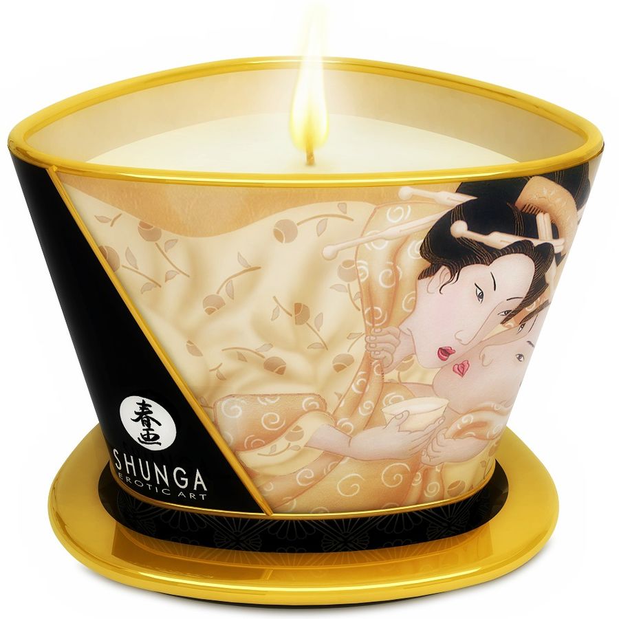 SHUNGA – BOUGIE DE MASSAGE MINI CARESS BY CANDELIGHT VANILLE 170 ML