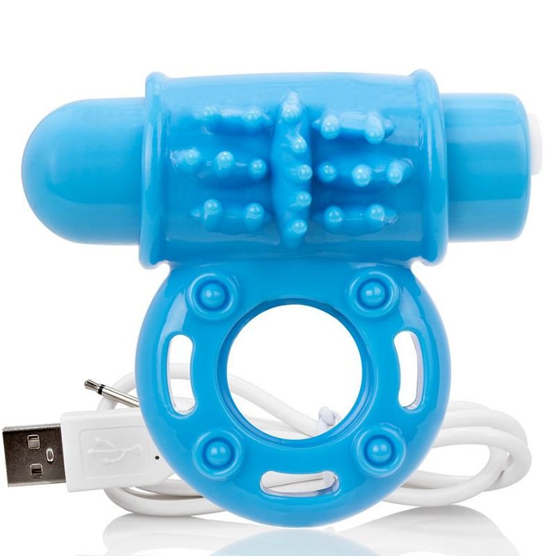 SCREAMING O – ANNEAU PÉNIEN VIBREUR WOW RECHARGEABLE BLEU