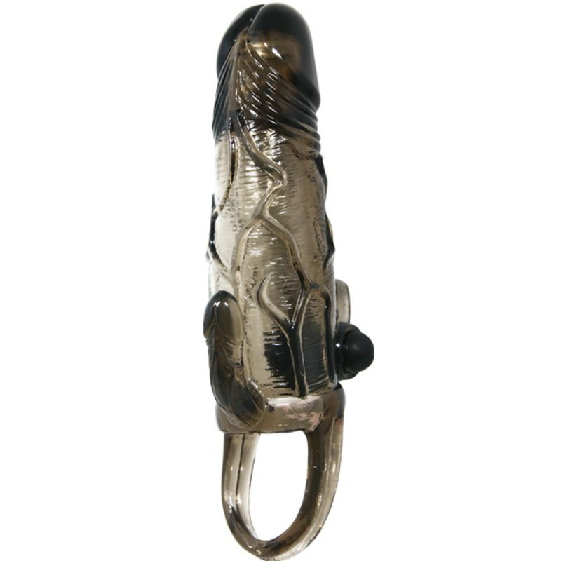 img_53196_784b96843c9adc73b1510414f3bb597b_1.jpg BAILE - COUVRE-PÉNIS BRAVE MAN AVEC STIMULATION CLITO ET ANAL DOUBLE BULLET NOIR 16.5 CM – Image 4