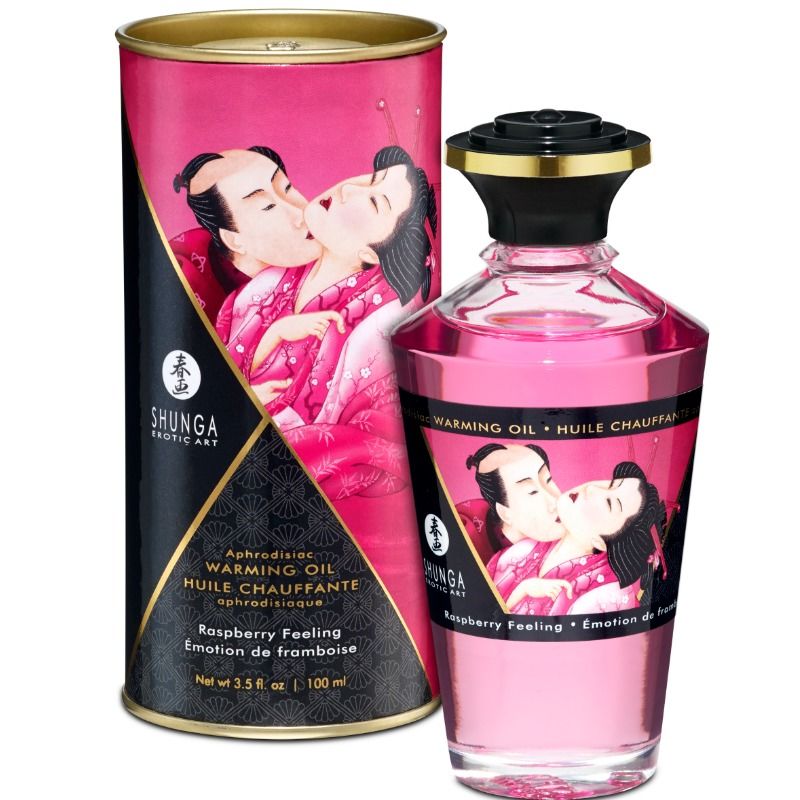 SHUNGA – HUILE DE MASSAGE EFFET THERMIQUE SAVEUR INTENSE DE FRAMBOISE 100 ML