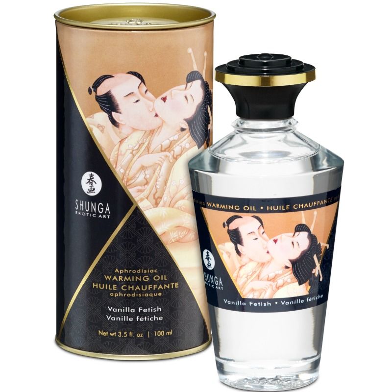 SHUNGA – HUILE DE MASSAGE EFFET CHALEUR SAVEUR VANILLE FÉTICHE 100 ML