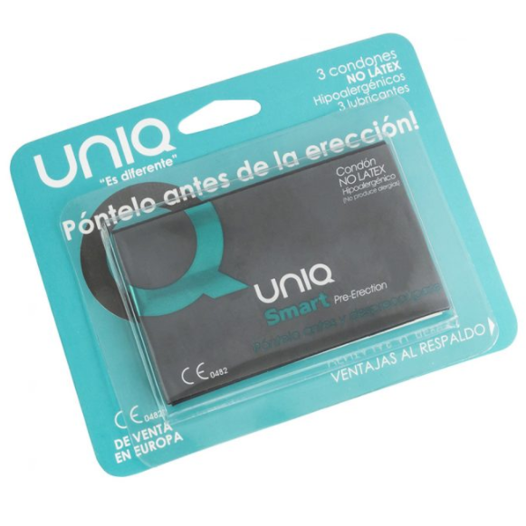 UNIQ – SMART LATEX FREE PRE-ERECTION CONDOMS 3 UNITS