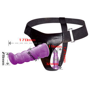 BAILE – HARNAIS ANAL ET VAGINAL FEMME LILAS GPOINT 17 CM