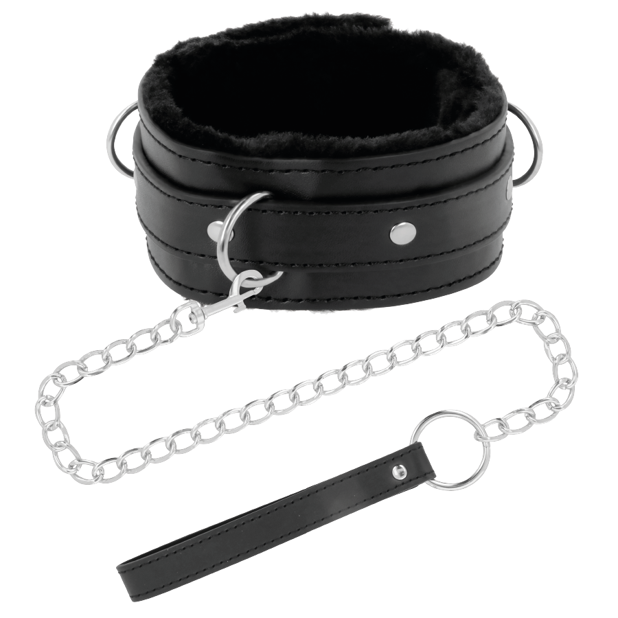 img_78797_25e6395daf60bfc07d3f3b5d195a6776_1.png DARKNESS - COLLIER DE POSTURE CONFORTABLE AVEC CHAÎNE EN CUIR – Image 2