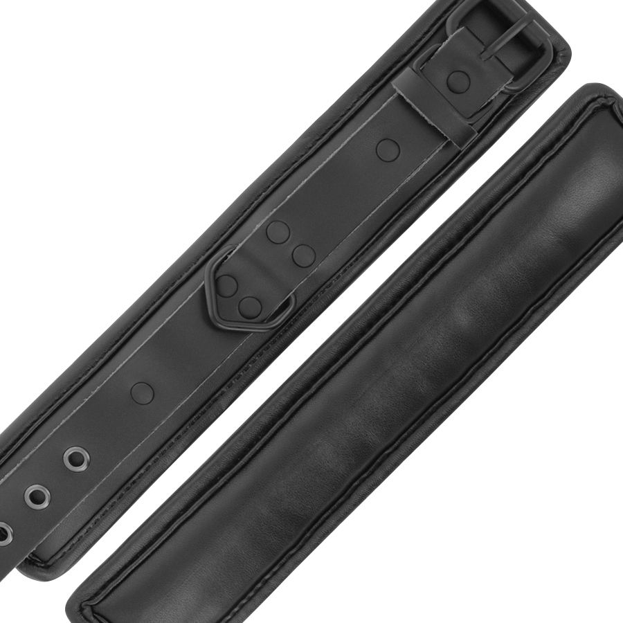 img_79004_f47c62e643323fee262265f8aaac6be7_1.jpg DARKNESS - MENOTTES RÉGLABLES EN CUIR NOIR – Image 4