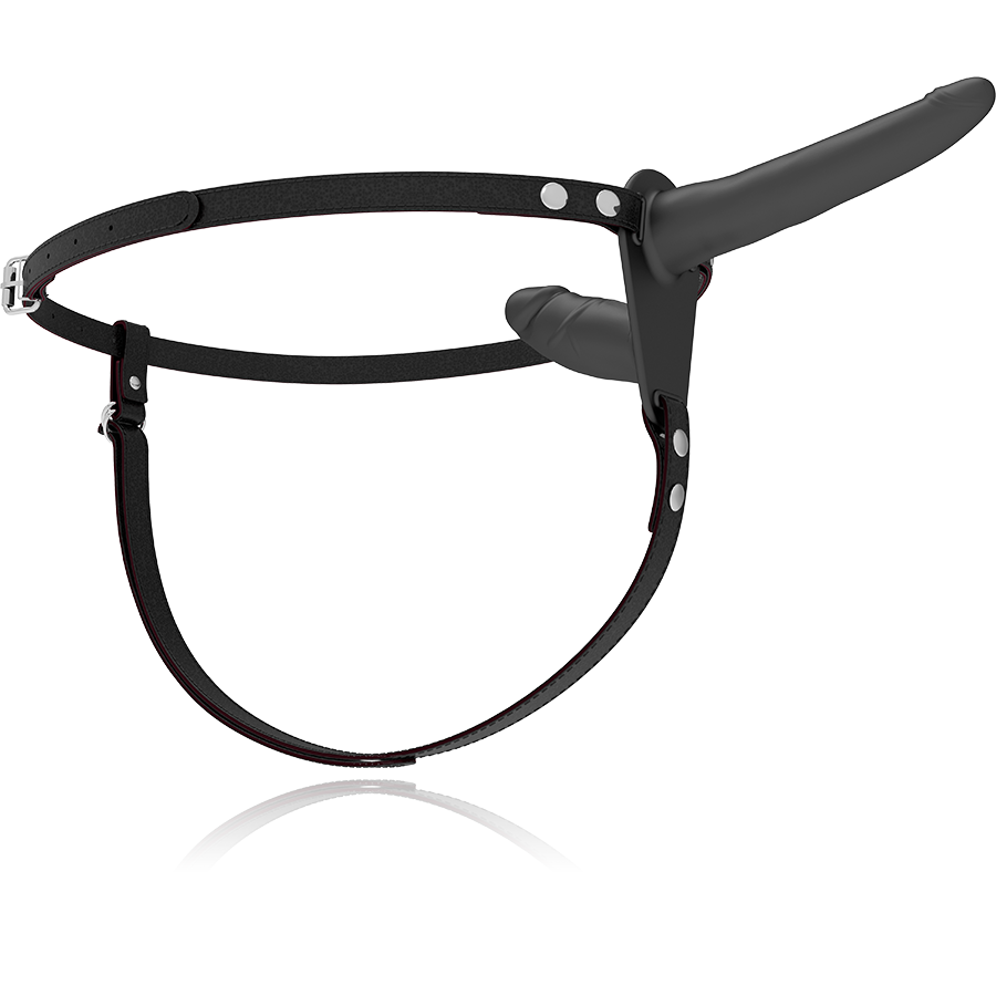 img_79282_062d98acb66900c5a97f205c9805908a_1.png FETISH SUBMISSIVE HARNESS - VIBRATEUR NOIR DOUBLE PÉNÉTRATION – Image 3