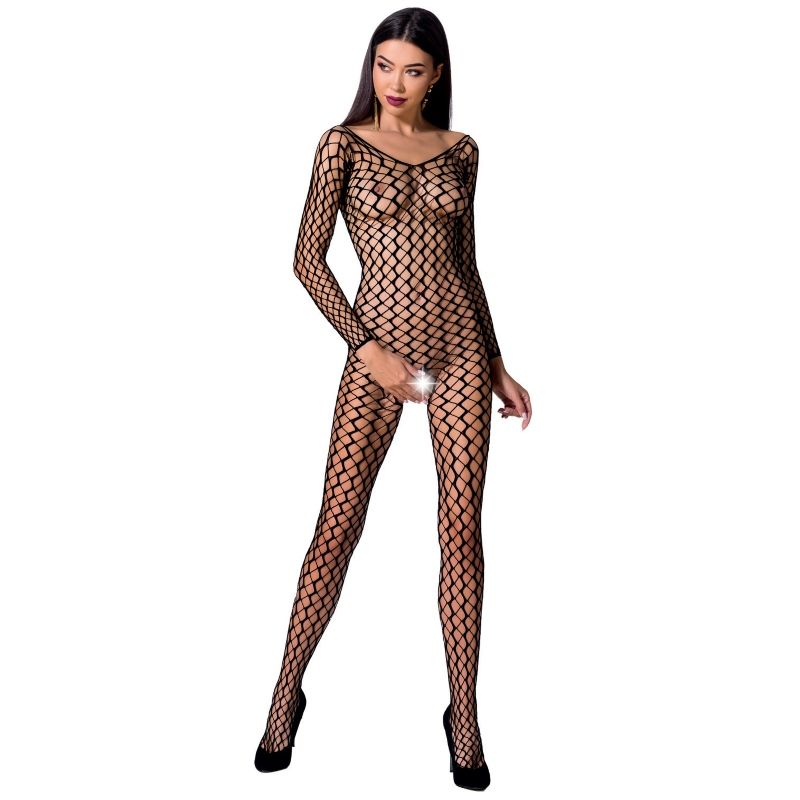 PASSION – FEMME BS068 BODYSTOCKING NOIR TAILLE UNIQUE