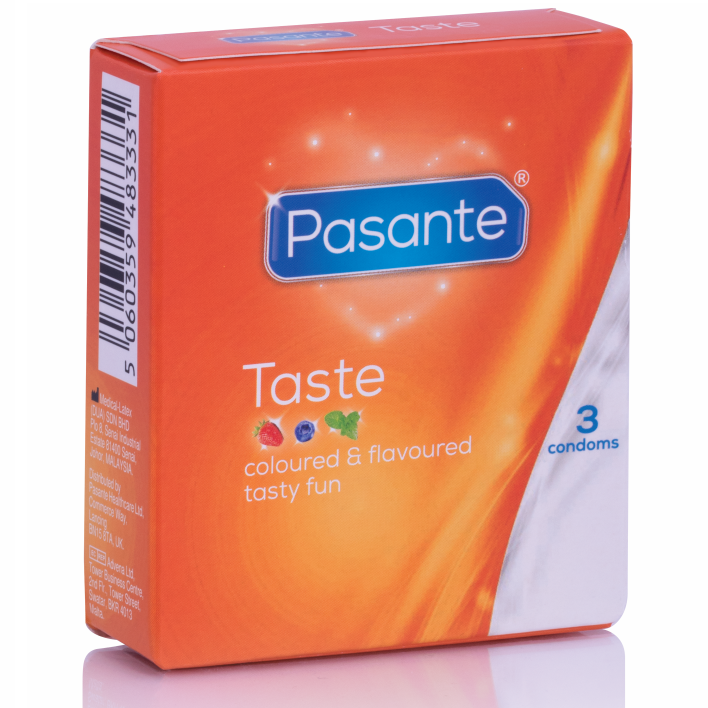 PASANTE – PRÉSERVATIFS SAVEURS 3 UNITÉS