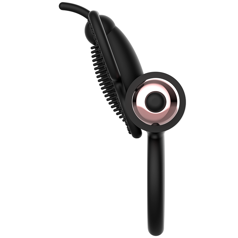 img_92690_53fea11b08b3200a8857077a8946edb6_1.png COQUETTE CHIC DESIRE - COCKRING PAPILLON AVEC VIBRATEUR NOIR/ OR – Image 2