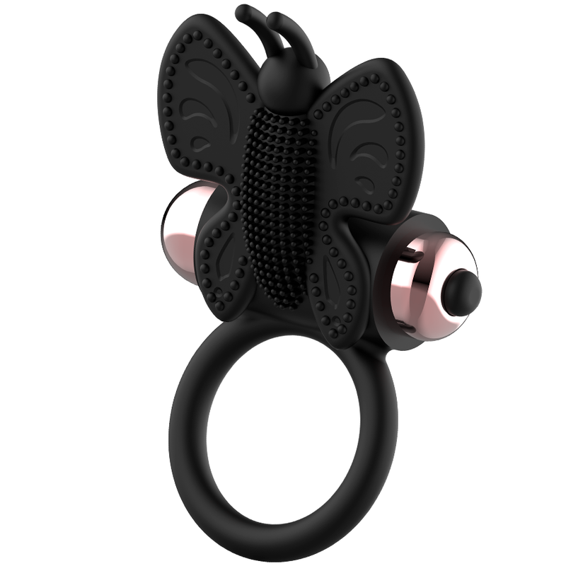 img_92694_2d6d6e1ae4ec6badf7a7fcf6662481f2_1.png COQUETTE CHIC DESIRE - COCKRING PAPILLON AVEC VIBRATEUR NOIR/ OR – Image 5
