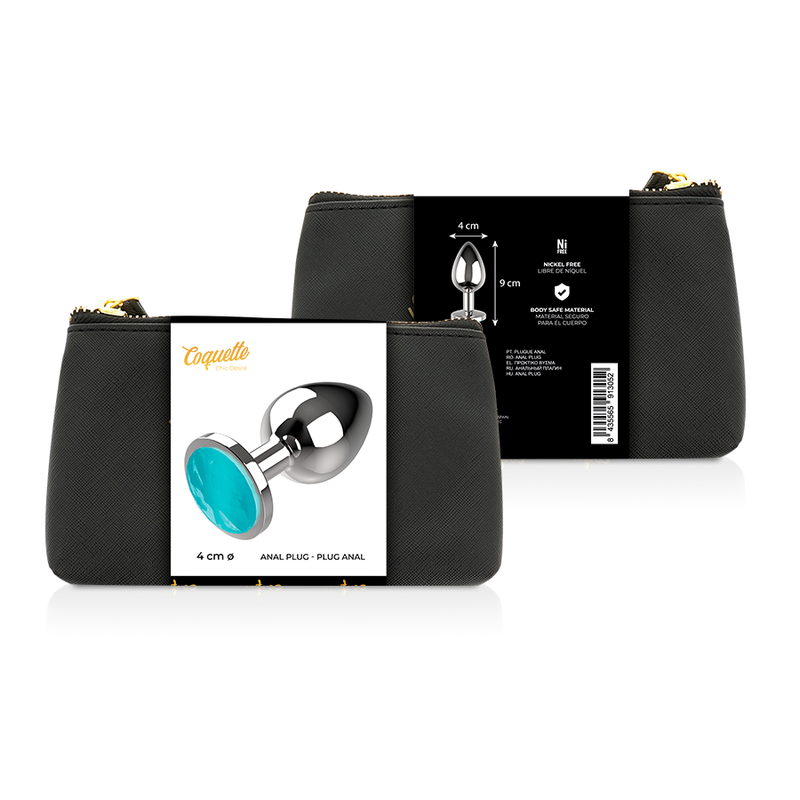 img_92898_1091995064c2ec4749db462c0e549328_1.png COQUETTE CHIC DESIRE - PLUG ANAL METAL COULEUR BLEU TAILLE L 4 X 9 CM – Image 2